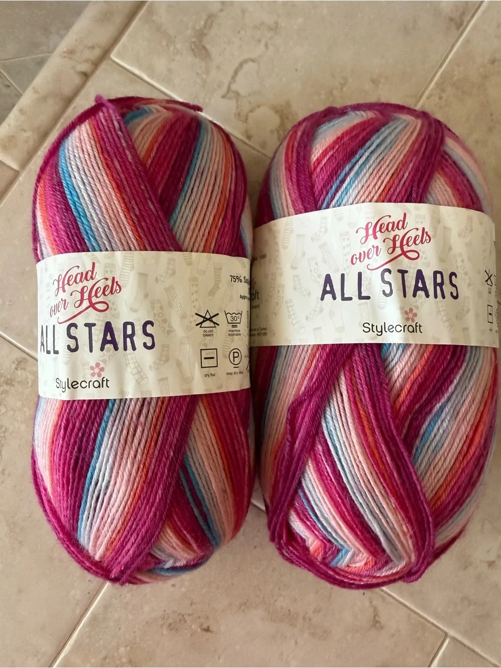 Head Over Heels All Stars Multicolor Yarn - Pink Mix - Splash